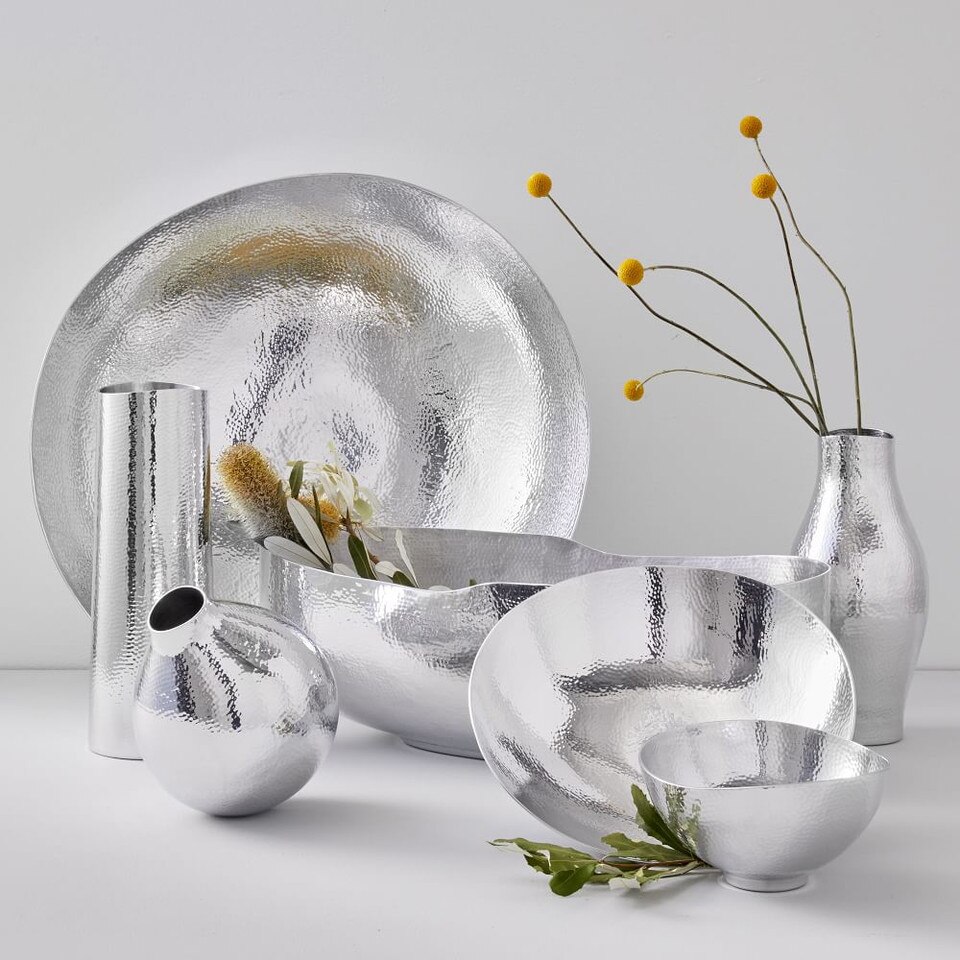 Hammered Metal Vases & Bowls West Elm Australia